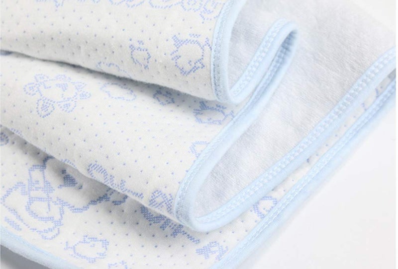 Monvecle 2pcs Pack Baby Infant Waterproof Cotton Changing Pads Washable Resuable Diapers Liners Mats, Pink Bear-2pcs Medium 28" x 20" - Image 4